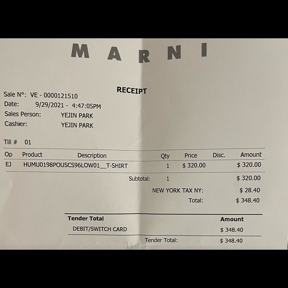 Marni Logo Short Sleeve T shirt - Picture 4 of 5